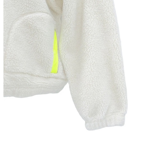 Old navy Sherpa cream/neon snap jacket L - Picture 7 of 8